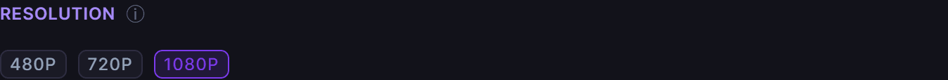 The resolution tier selector